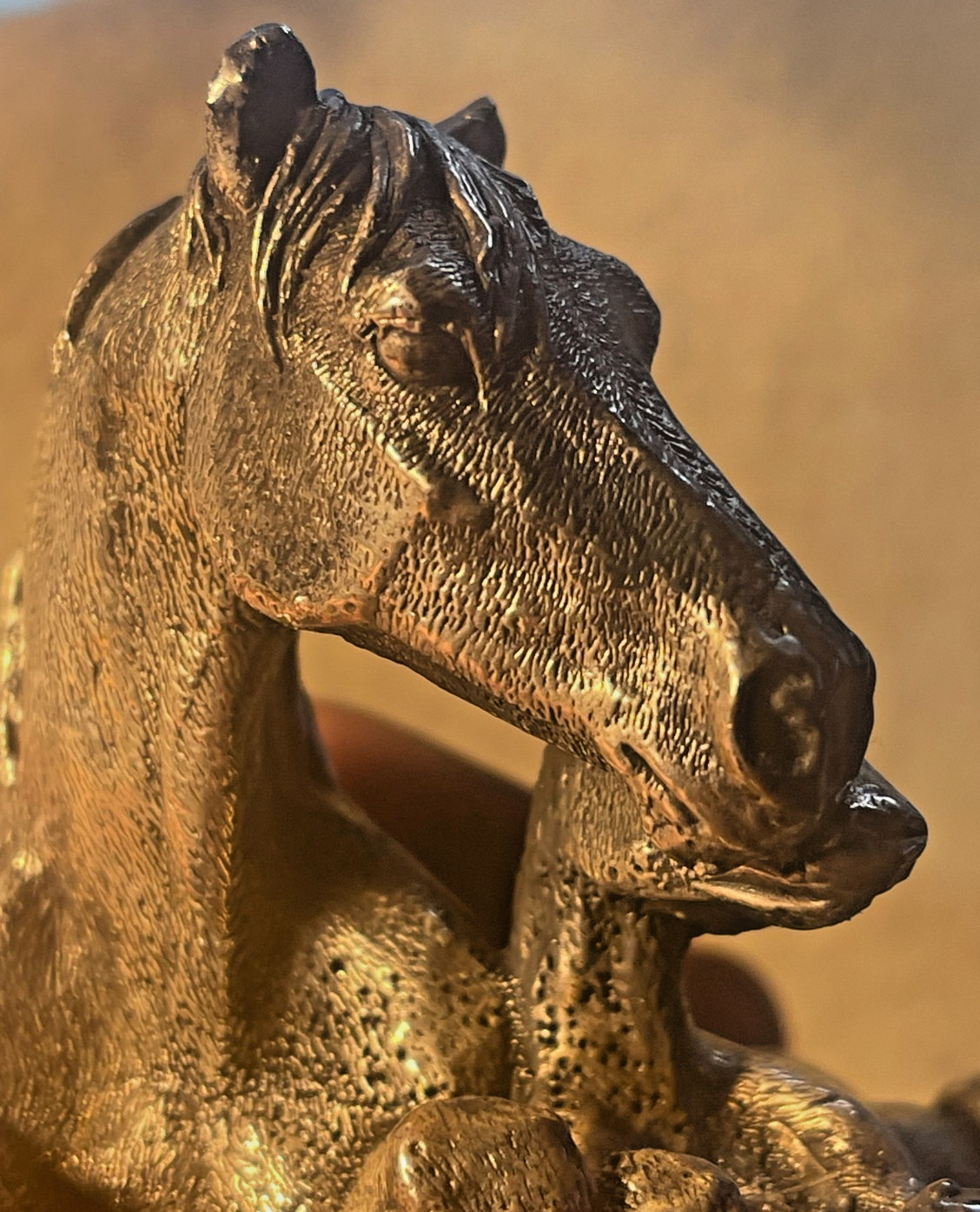 Vintage Sterling Silver 925 Mothers Love Horse & Colt Figure Marked 925 GW