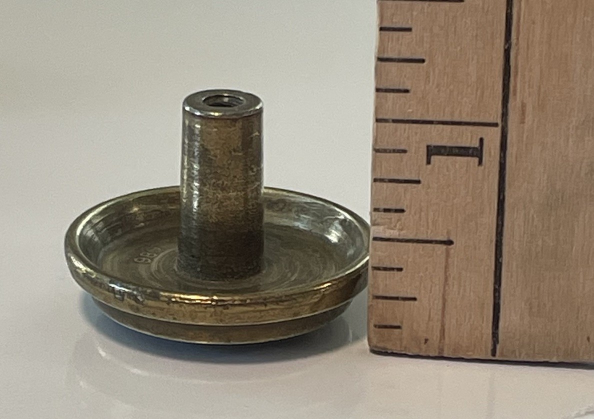 6 Vintage Brass Bullseye Knobs (screws Included) Drawer Cabinet Hardware