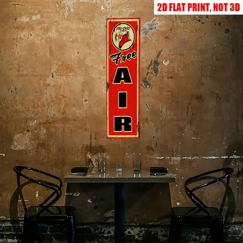 Vintage Metal Signs Free AIR Gas Station Decor Garage Man Cave Wall Art Plaque