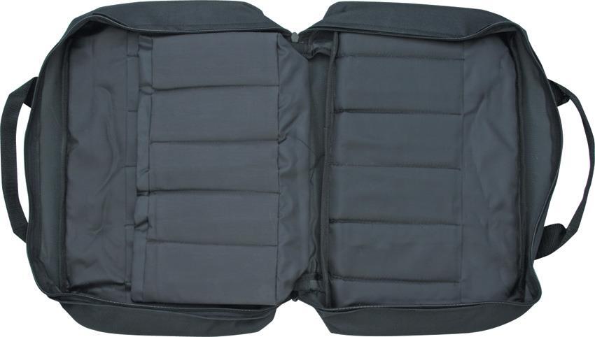 Carry All Padded Black Cordura Storage Case Holds 22 Lg Pocket Knives AC128