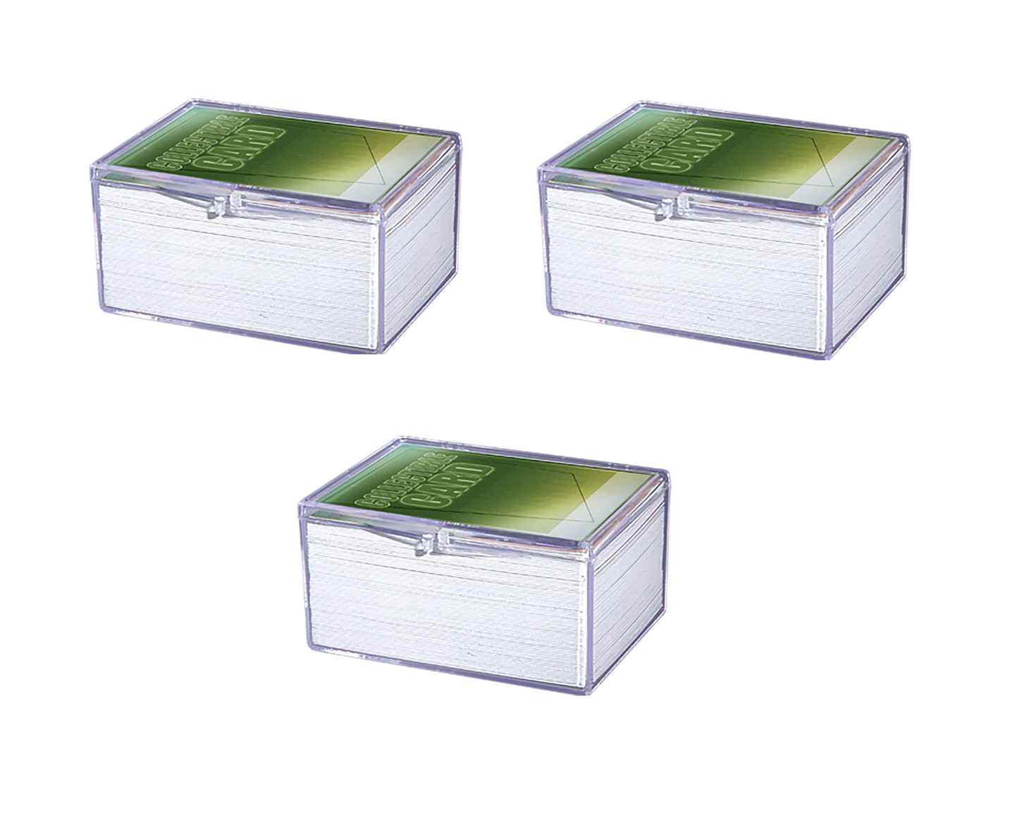 (Pack of 3) Ultra Pro 100-Card Hinged Plastic Boxes Holders For Trading Cards