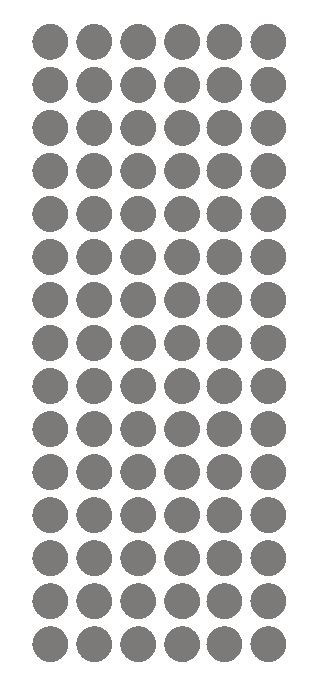 1/2" DK GRAY GREY Round Vinyl Color Coded Inventory Label Dots Stickers USA MADE