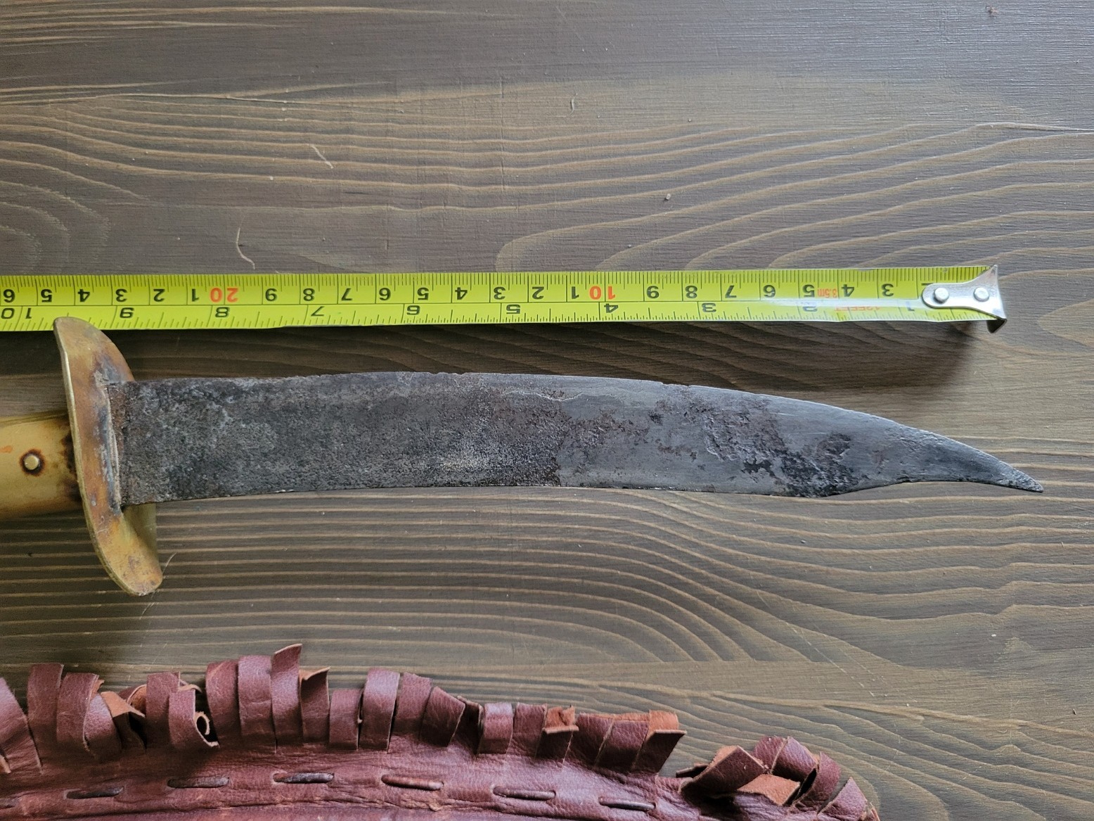 Civil War Brass Handle Bowie Fighting Knife Used Free Shipping