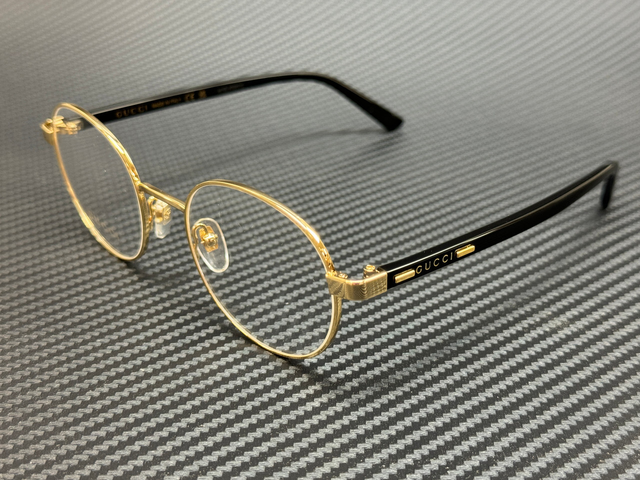 GUCCI GG1585O 001 Gold Black Men's Small 51 mm Eyeglasses