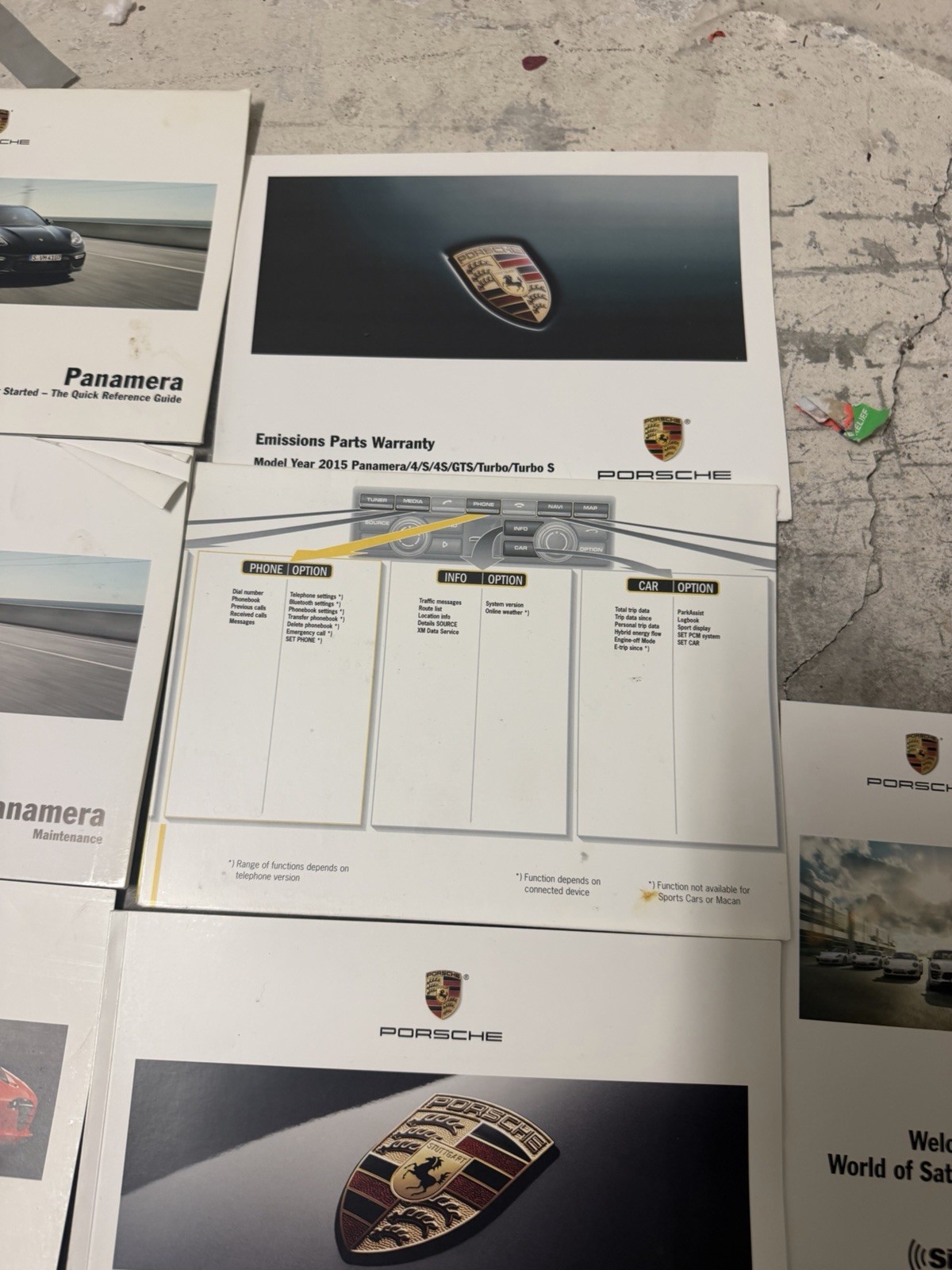 2015 Porsche Panamera Owners Manual & Portfolio 4 S 4S Executive GTS Turbo