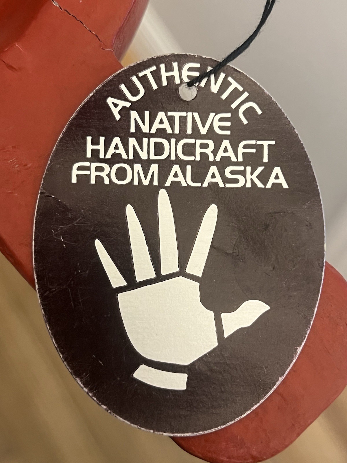 Signed Alaskan Native Artist Pacific NW COAST HAND CARVED SUN MASK Vintage