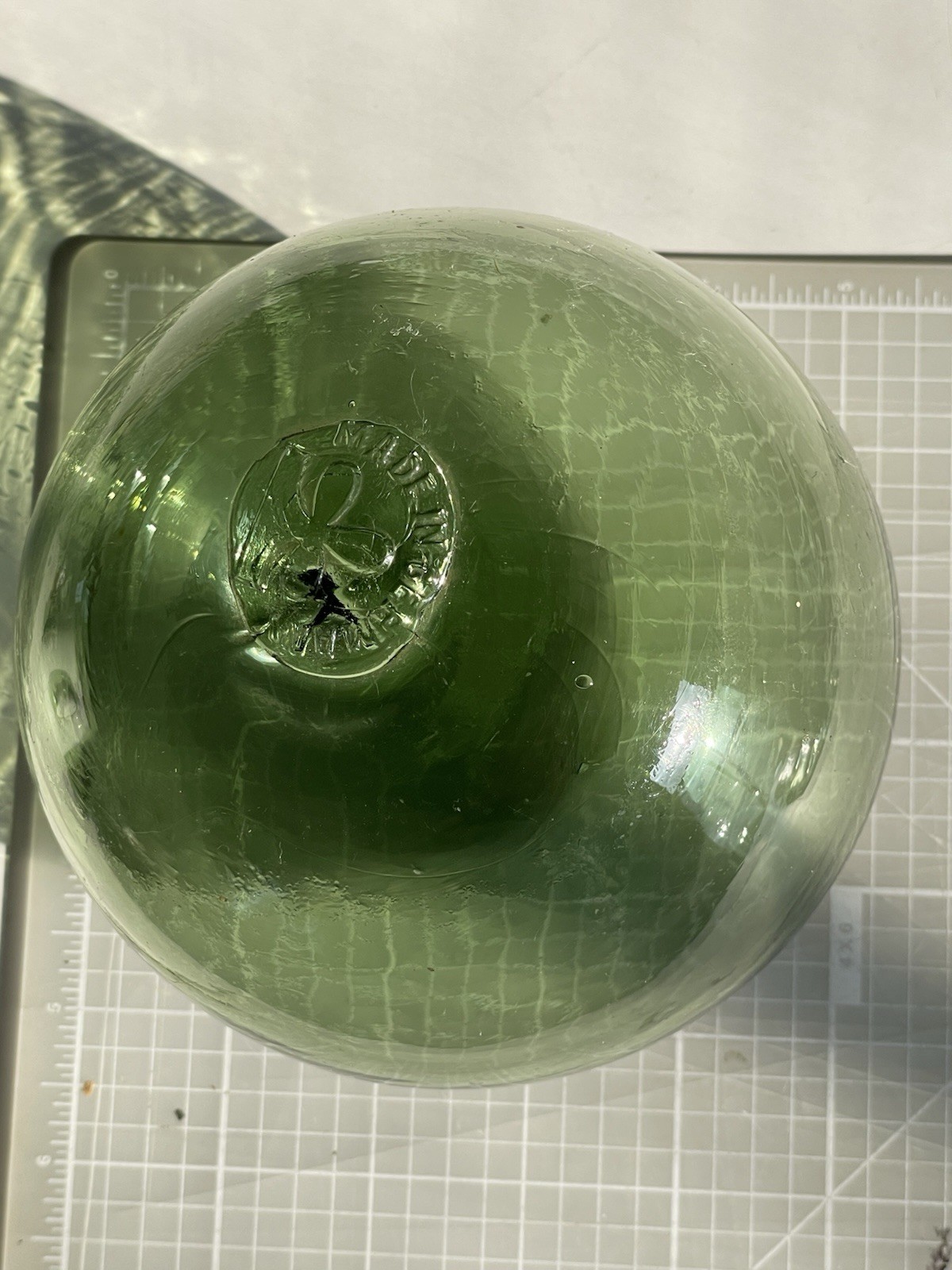 Vintage Green Glass Fishing Float German Heye Glas Atlantic Ocean Decor Find