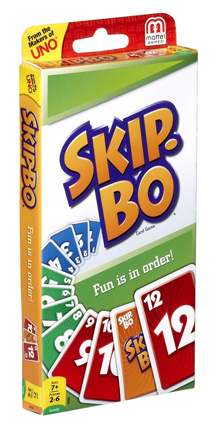 Mattel Skip-Bo Card Game 2 to 6 Players Brand New Original Sealed (1-Pack)