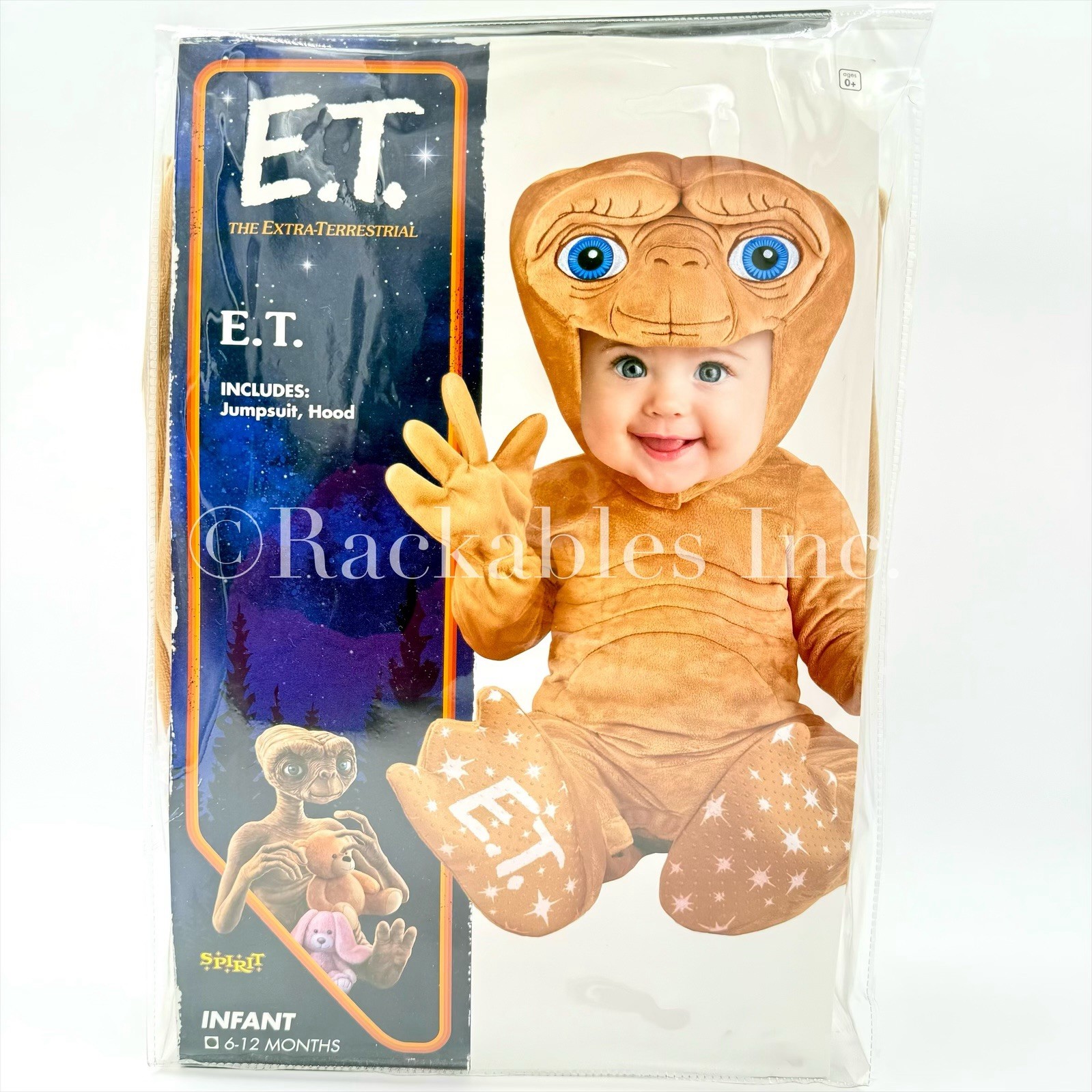 Spirit Halloween Baby E.T. Jumpsuit Costume E.T. The Extra-Terrestrial Size Vary