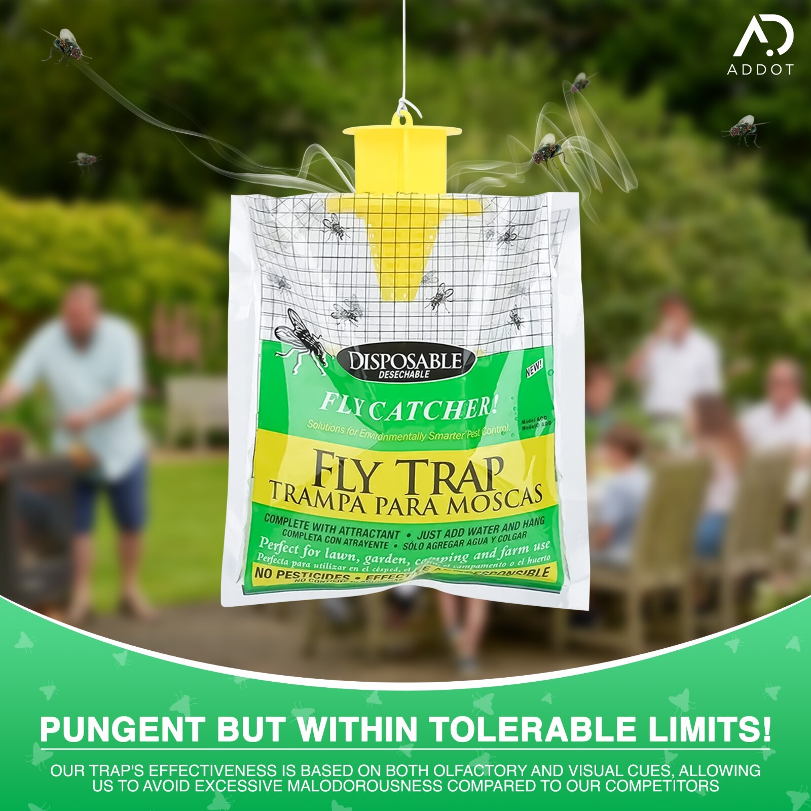 10 pack Outdoor Fly Traps - Disposable, Hanging Outdoor