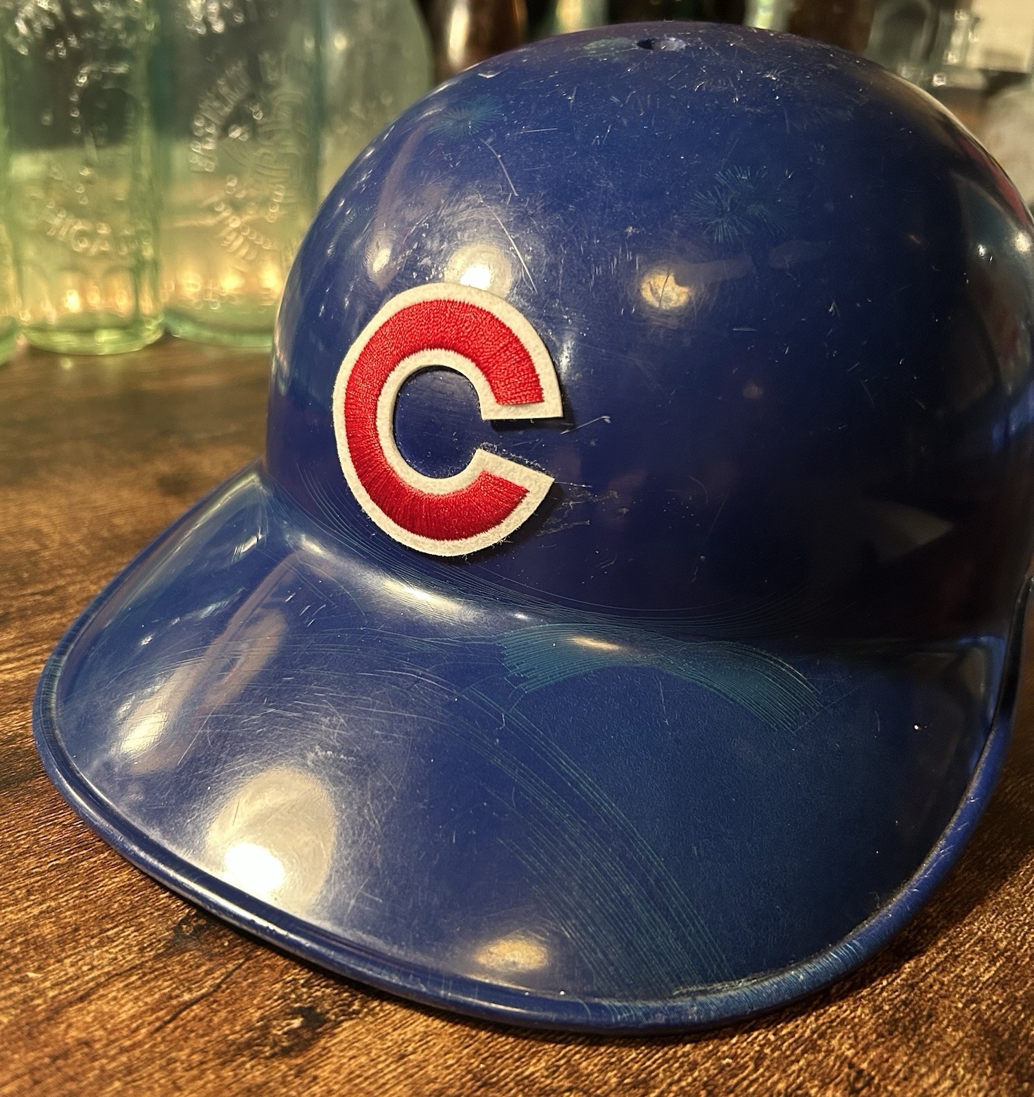 Circa 2004 Chicago Cubs #39 ABC Game Worn Used Catchers Flapless Helmet