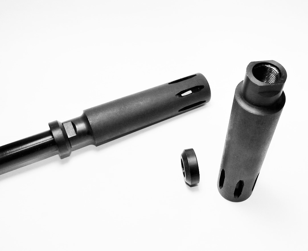 Muzzle Brake / Device, XM177 STYLE, VIETNAM ERA, 4.34" L., 1/2-28, MADE IN USA!