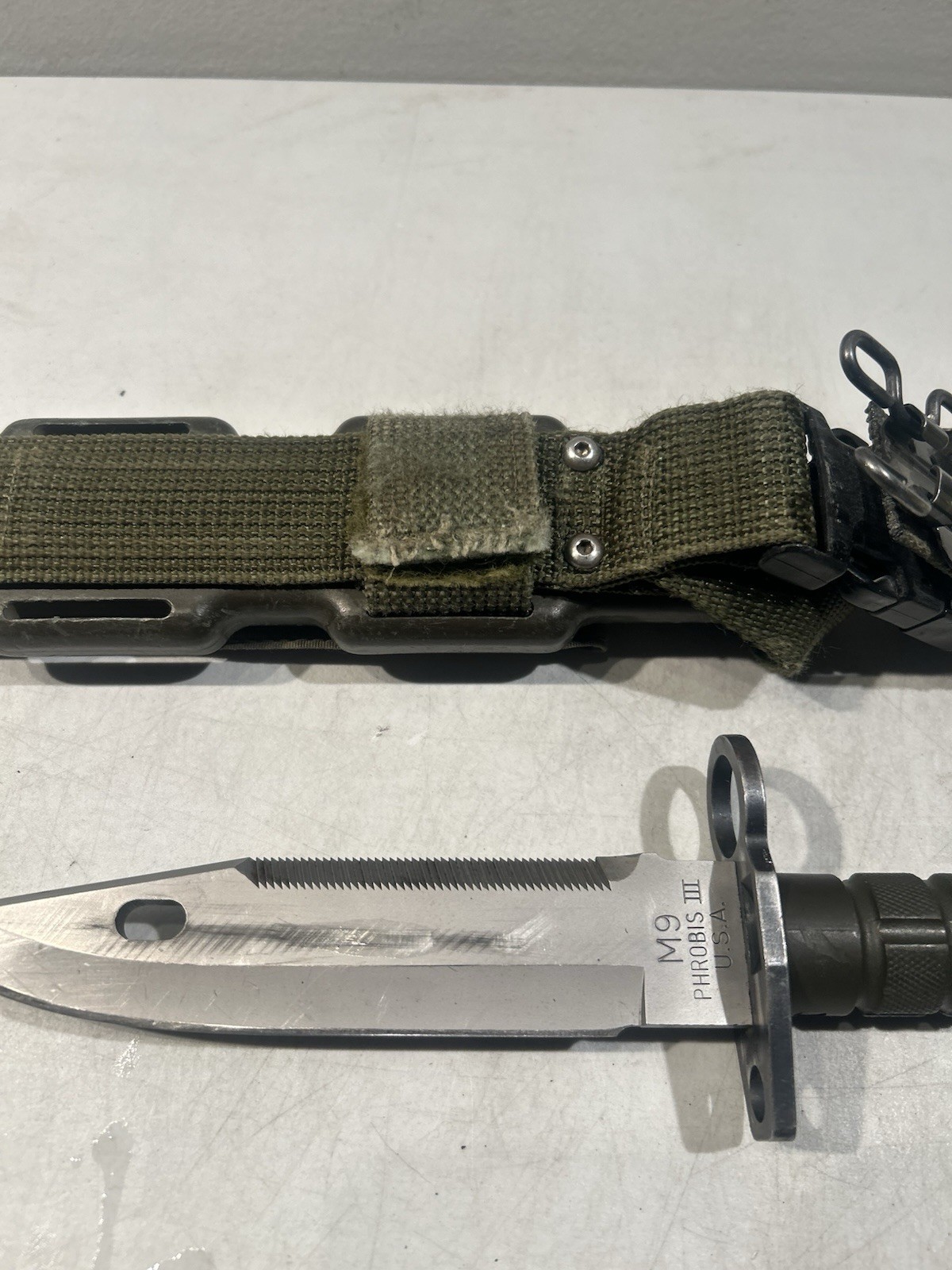 PHROBIS III Military Fixed Blade with Scabbard Case Sheath #40