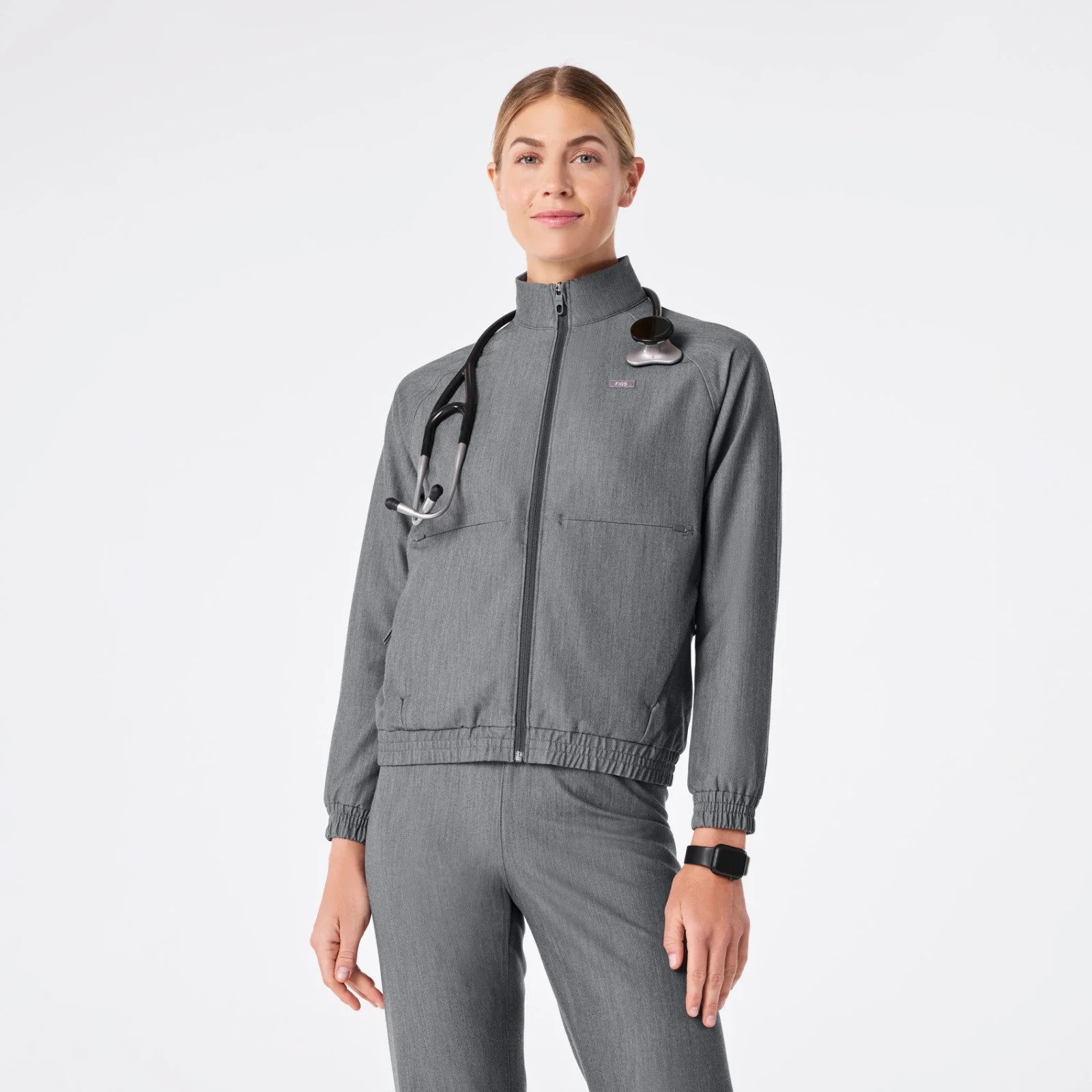 FIGS Womans Sydney Scrub Jacket Graphite --Select Size--