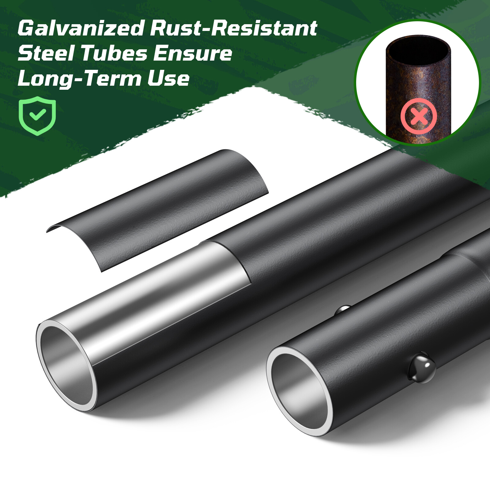 Golf Hitting Cage 10x8x6ft Golf Practice Net Heavy-Duty Steel Frame for Backyard