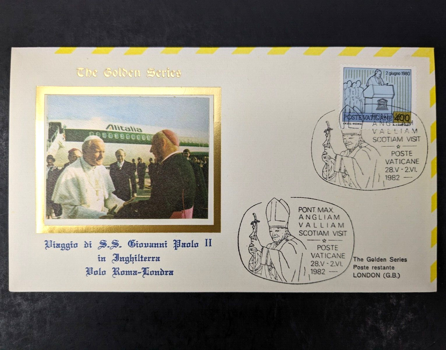 Pope John Paul II, The Golden Series Trip to England, 10 Covers Plus Stamps