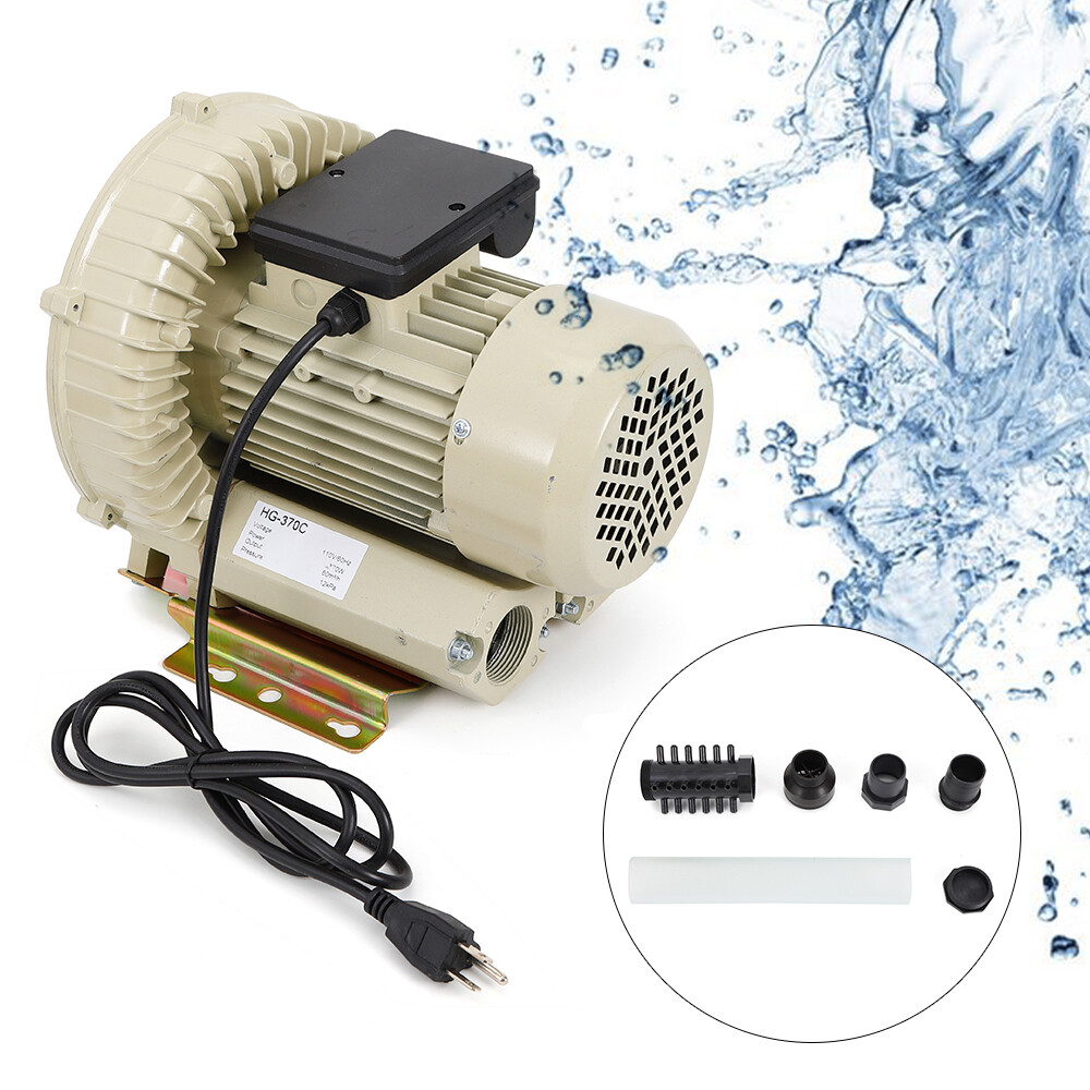 Air Pump Blower Oxygen Aerator Aquarium Fish Tank Pond Aquaculture 370W 110V New