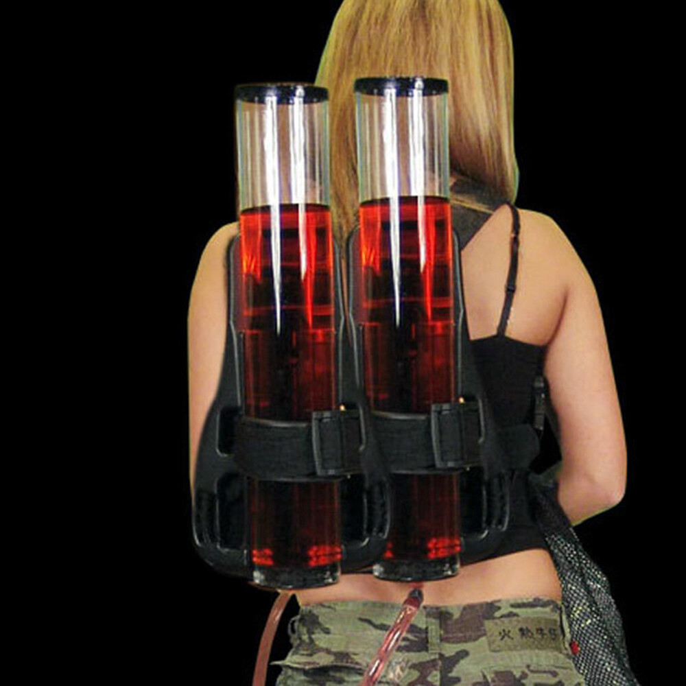 Double Tank Drink Beverage Dispenser Backpack Beer liquid Shot Pump Gun PUB