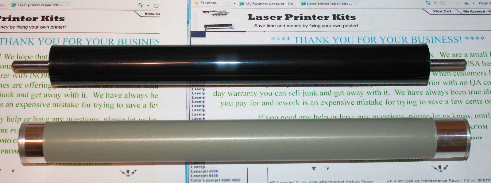 HP LASERJET 4PLUS 4+ 5 FUSER ROLLER KIT RB1-3517 3516 USA PREMIUM QUALITY PARTS