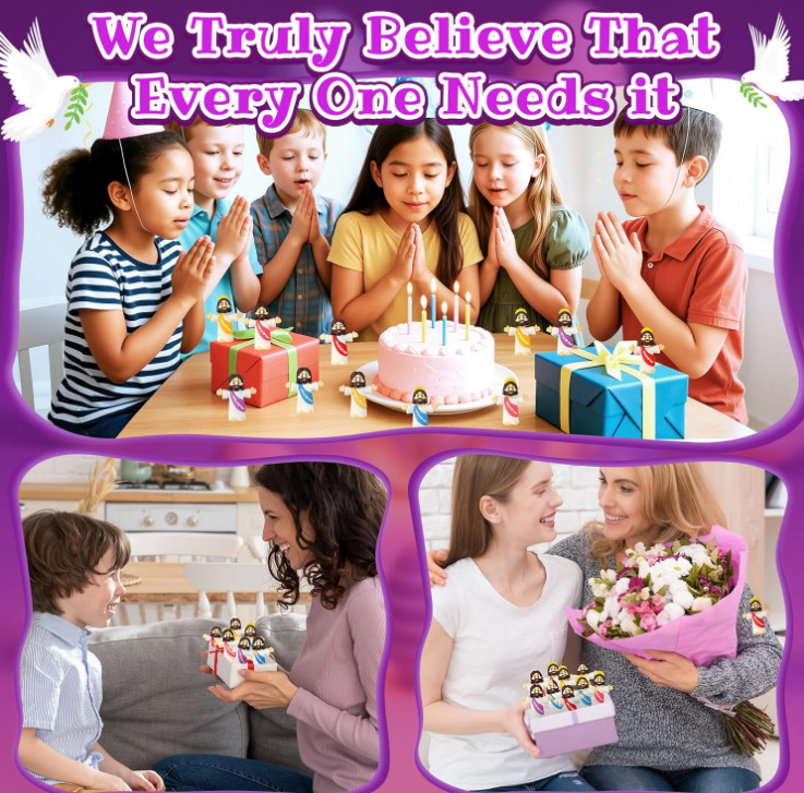 100 Pack Little Jesus Figures Loves You, Tiny Mini Jesus Figurines in Bulk