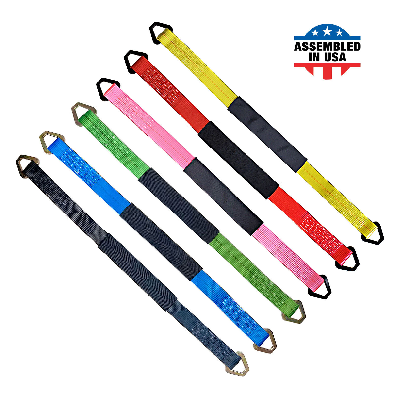 USA Off Road Axle Strap for Race Car Auto Hauler Tow Truck 4x4 ATV UTV Tie Down