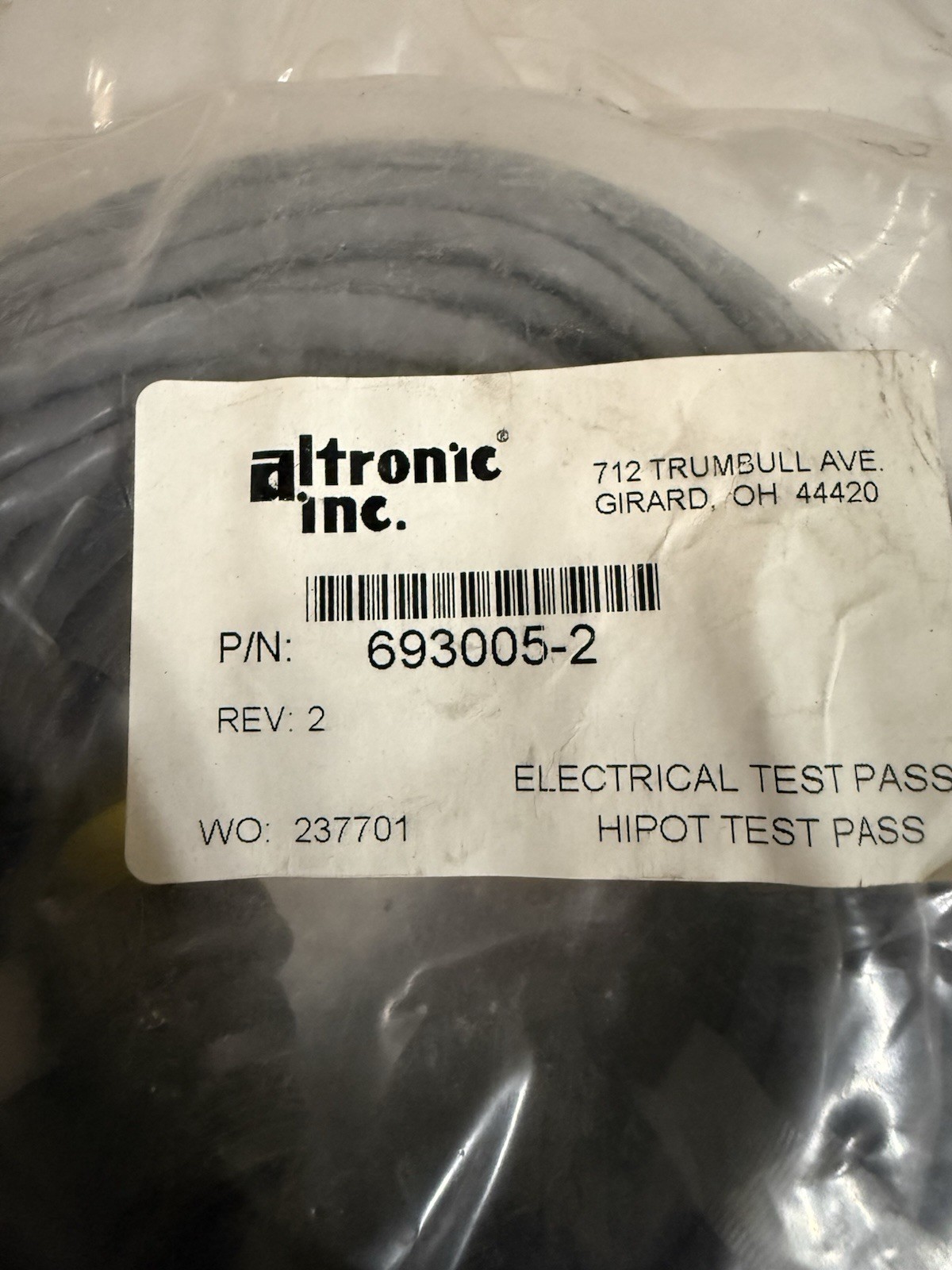 Altronic 693005 - 2 Wiring Harness New In Package