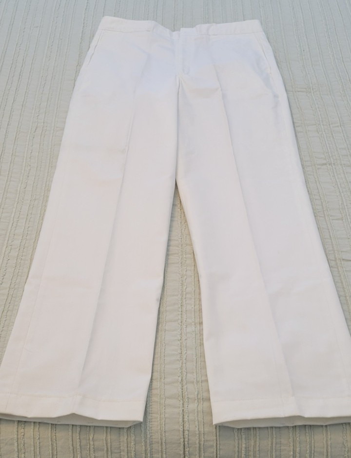 Sailor Flare Pants Military White Creighton Vintage 1970's Navy Size 35x35 ?