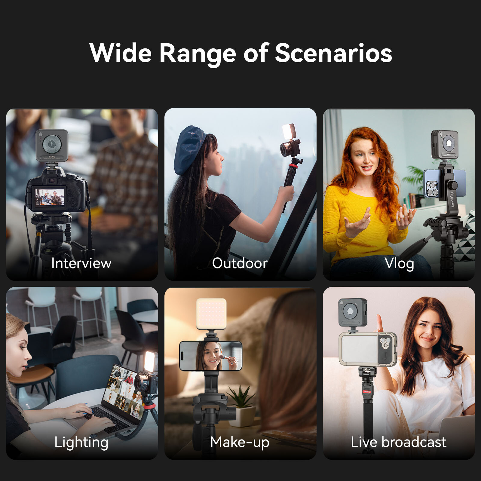 SmallRig P96 Mini Video Light, LED Camera Light With 2200mAh Battery -Outlet