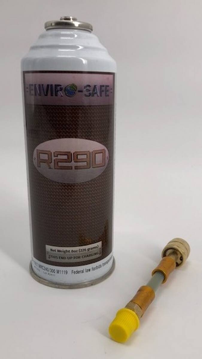R290 Refrigerant 8 oz. can, Gauge Set & Proseal Mini(Kit for Fridges, Freezers)