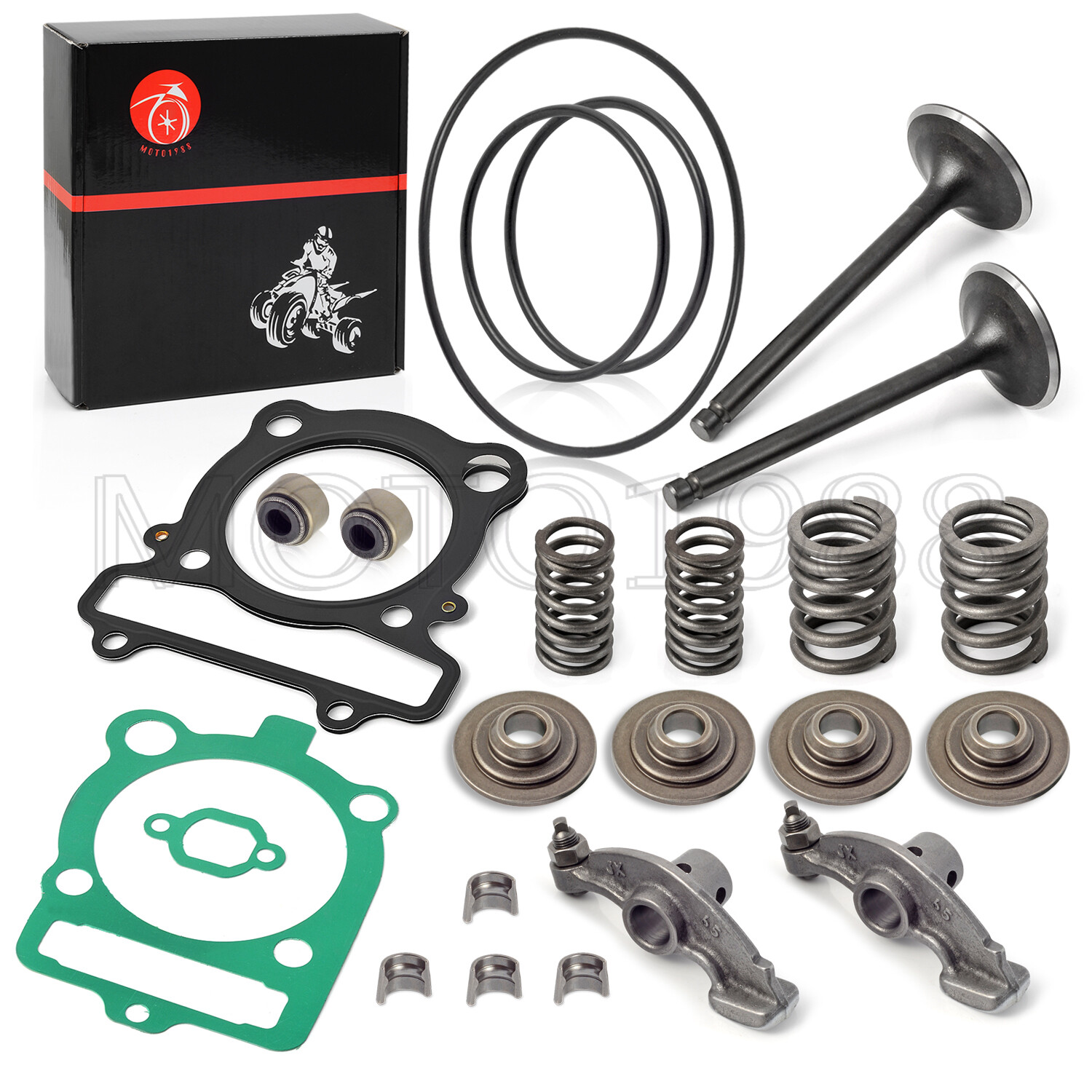 Rocker Arm & Intake Exhaust Valve Kit For YAMAHA 350 Warrior Raptor Grizzly 350