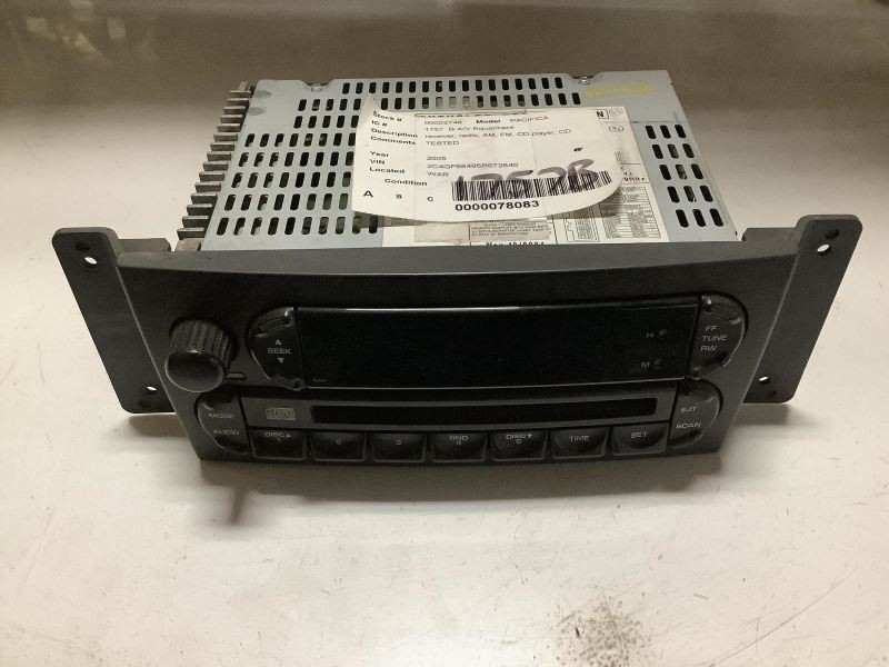 Audio Equipment Radio Receiver Radio Am-fm-cd Fits 04-08 PACIFICA 138005