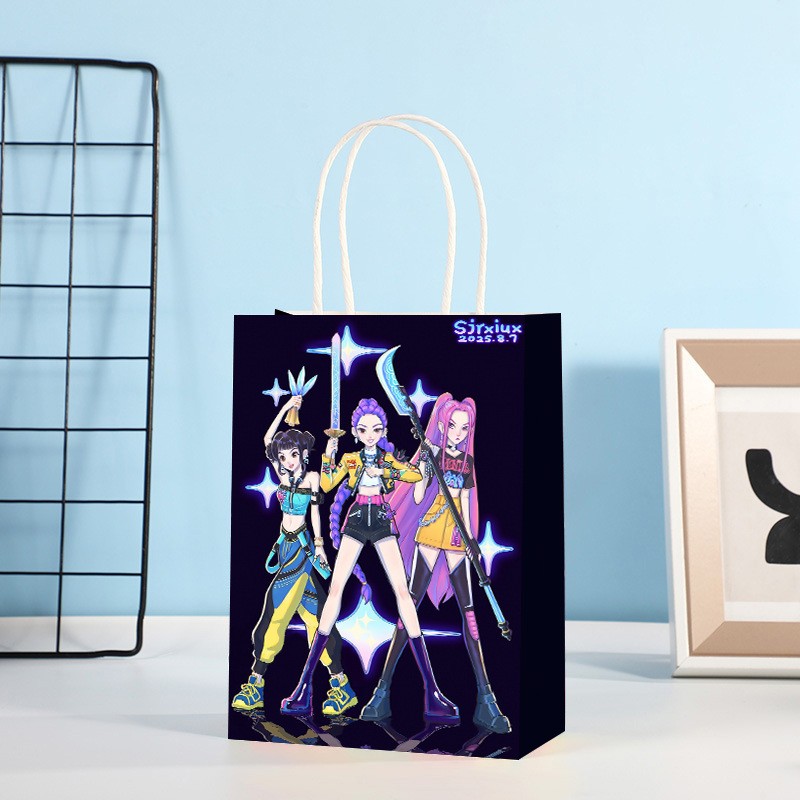Demon Hunter Party Favors Gift Bags KPOP Birthday Decoration Loot Bags Food Set