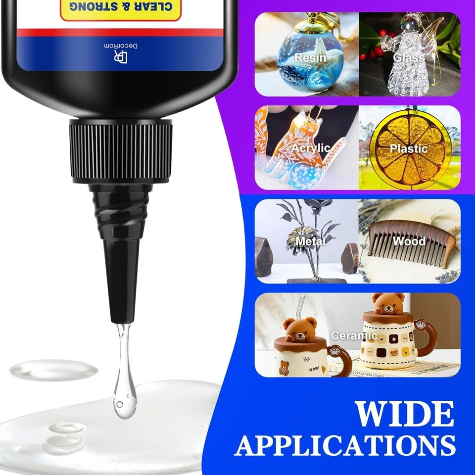 UV Resin Kit with Light 60G UV Glue for Bonding & Curing in Seconds Professional