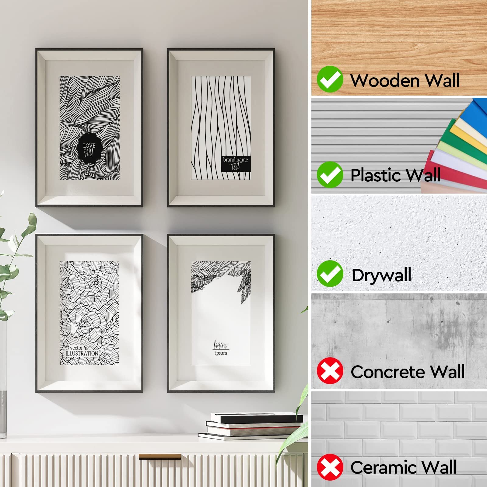 130 Pcs 30lb Picture Hangers – Multipurpose Picture Hanging Hooks Kit