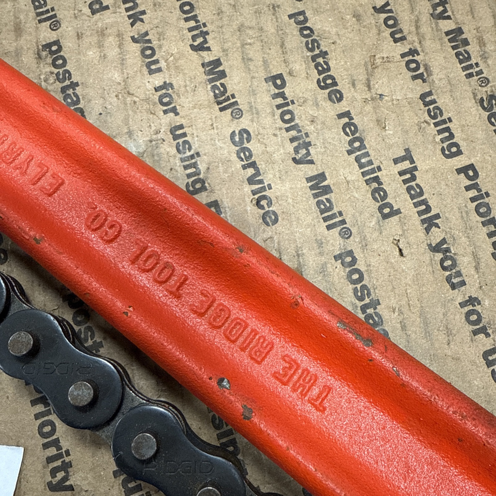 RIDGID Model C-24 Heavy-Duty Chain Wrench 3" New open box Has Paint Scratches