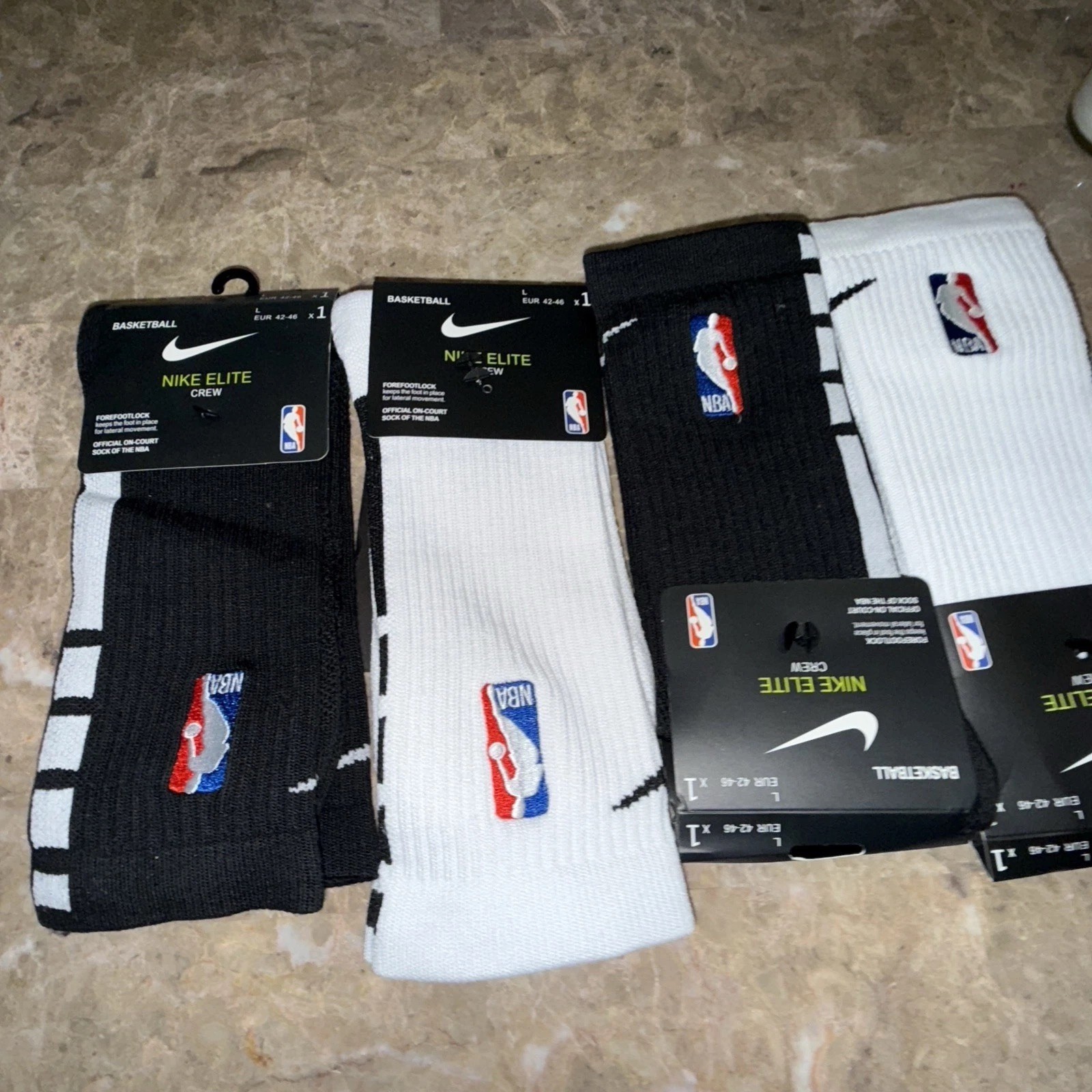 Nike NBA   Socks  4 Pair Large