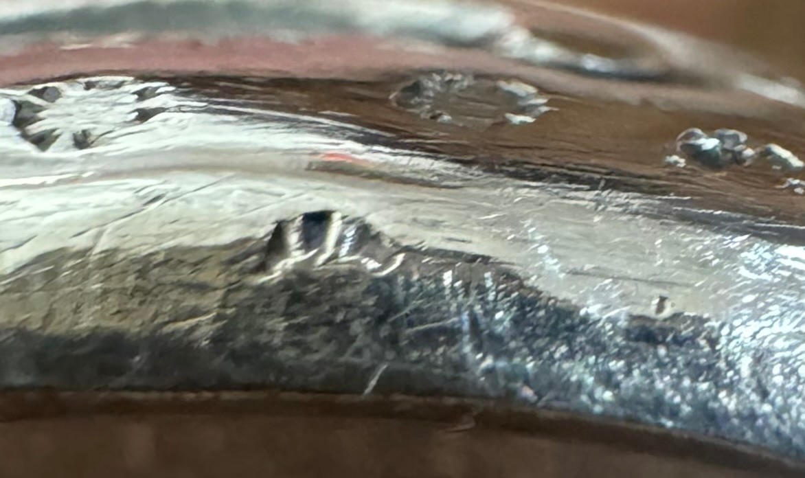 Antigue German 800 Silver Crescent & Crown Claret Jug Cut Glass Rococo c.1890