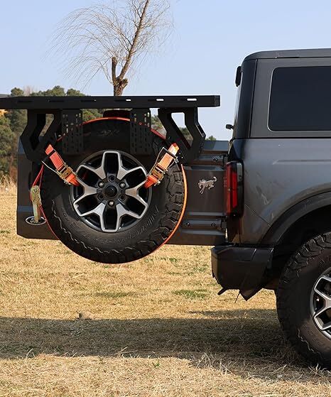 Utility Cargo Rack Basket Storage Tray Spare Tire Storage Rack 27"-40" Tire 80lb