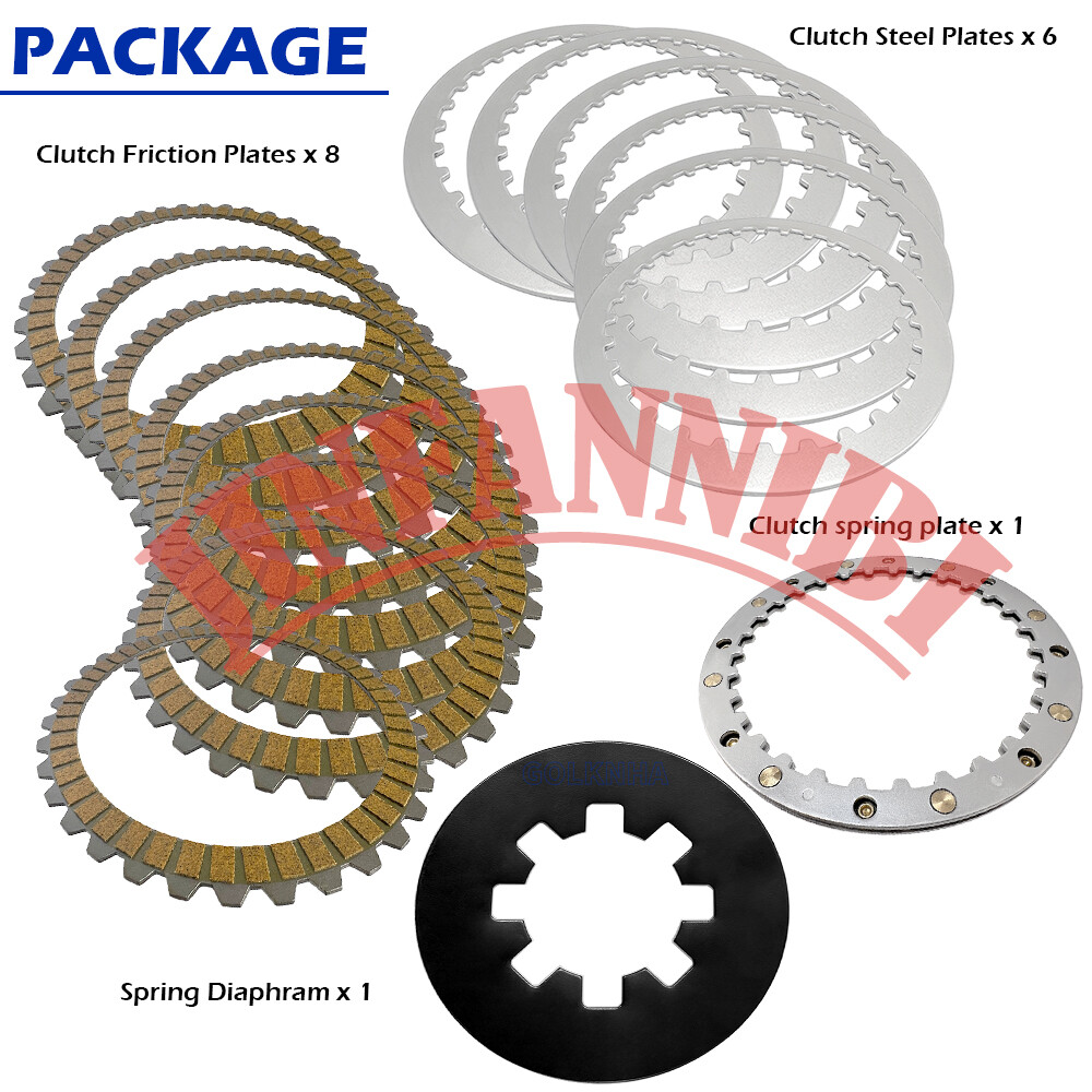 Complete Clutch Plates Kit Set for Harley Sportster 883 1200 1991-2020 #37977-90