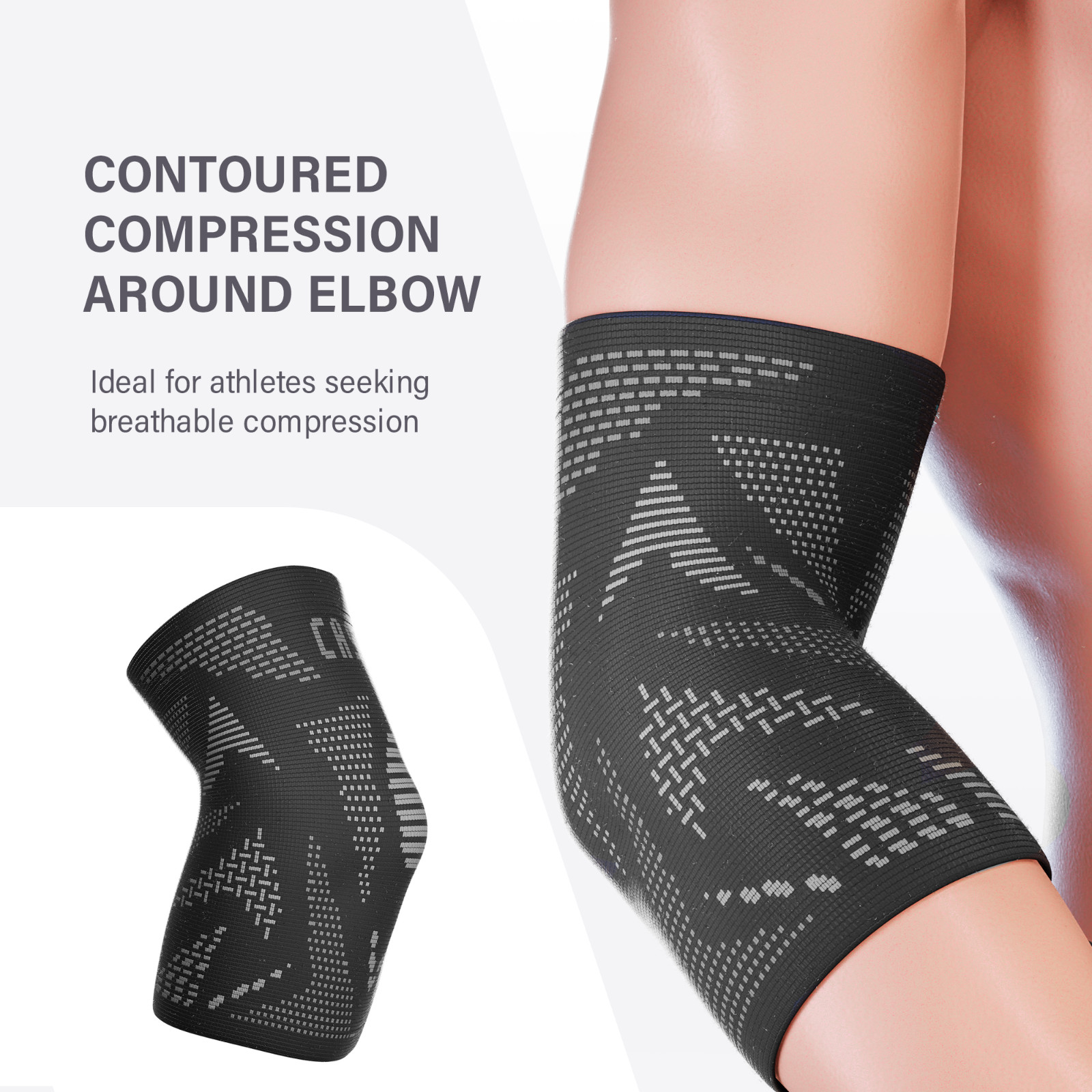 2X Elbow Brace Compression Support Sleeve Arthritis Tendonitis Reduce Joint Pain