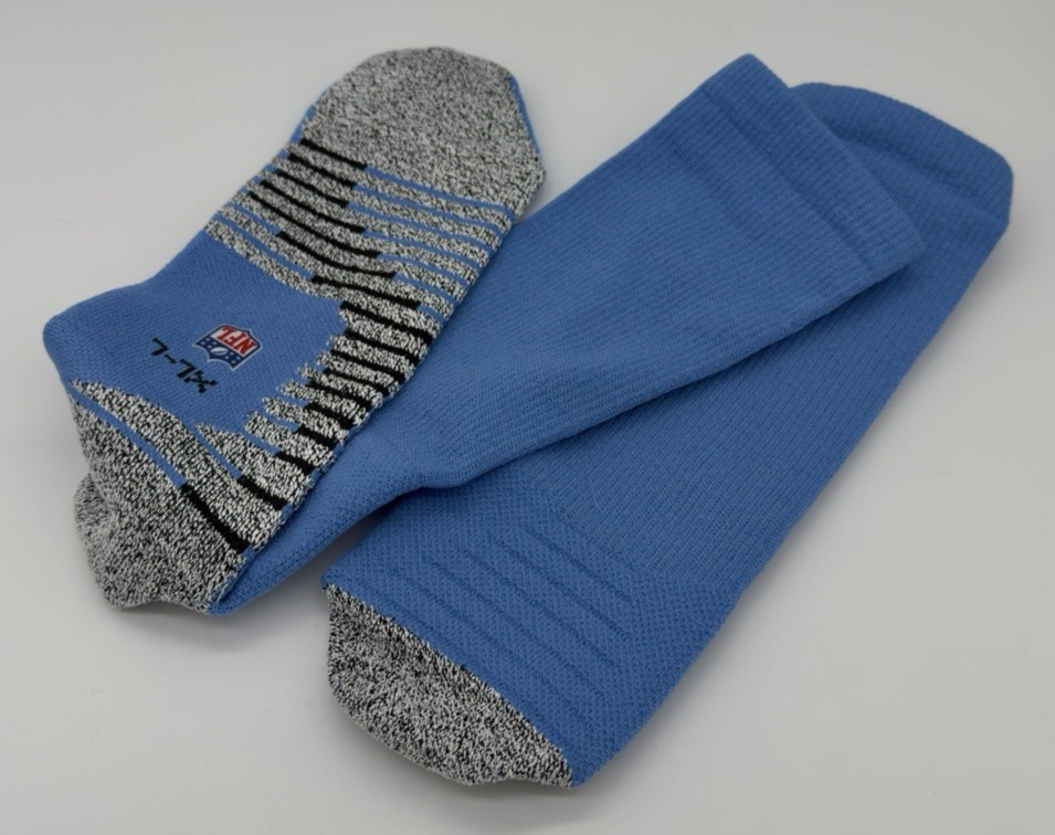 Nike NFL Player Issued Mid Calf Football Socks Blue Gray Size XL NEW 1 Pair