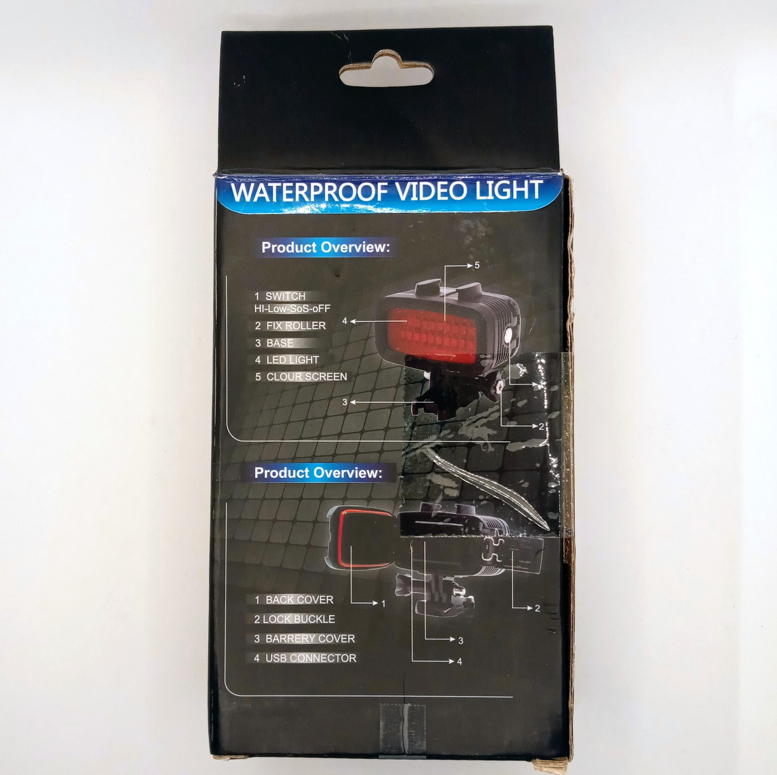 Dimmable Waterproof Video Rechargeable Diving LED Light (40m/130ft)