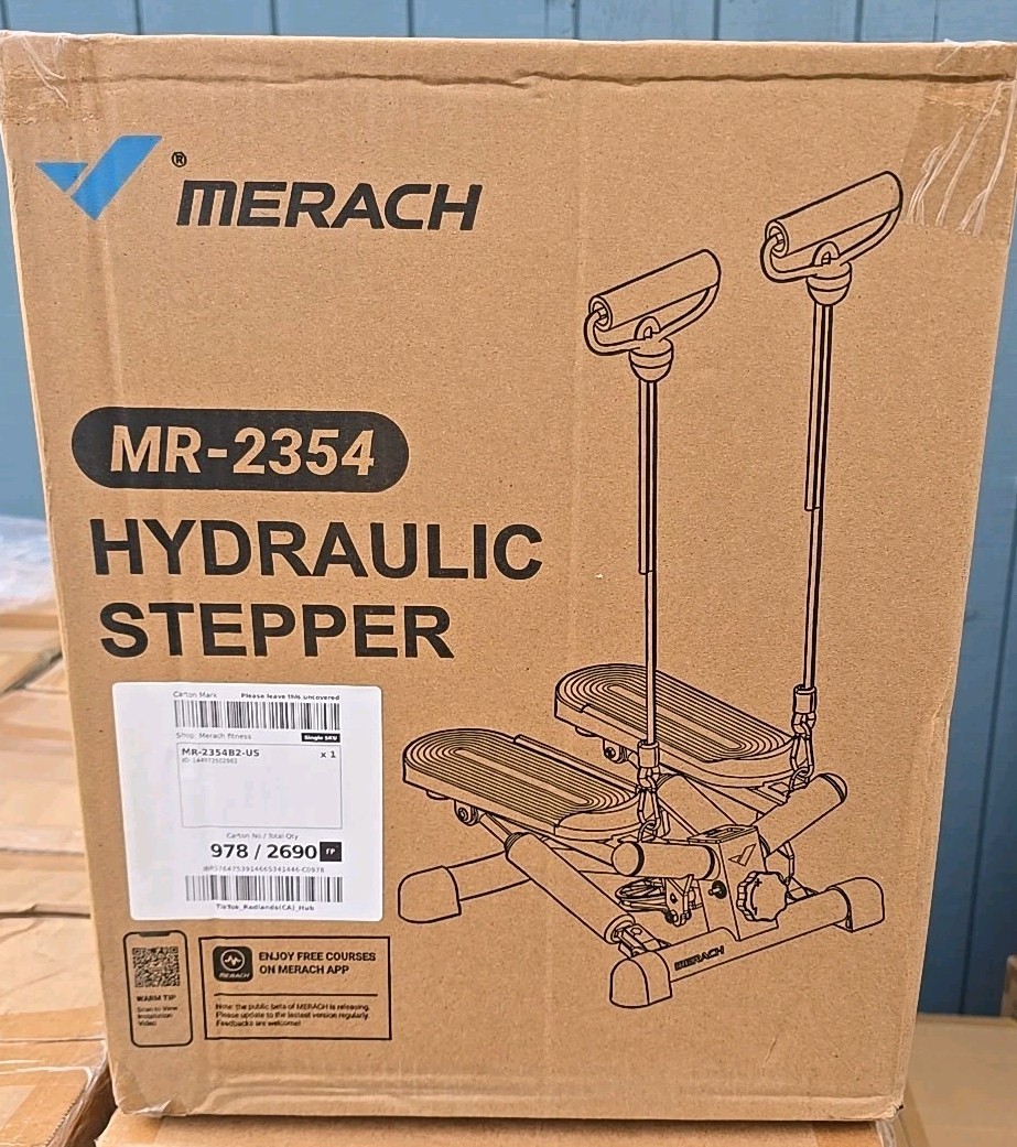 New MERACH Mini Stepper Exercise Equipment with Resistance Bands for Full Body