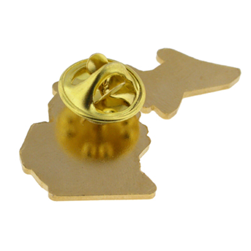 PinMart's State Shape of Michigan and Michigan Flag Lapel Pin