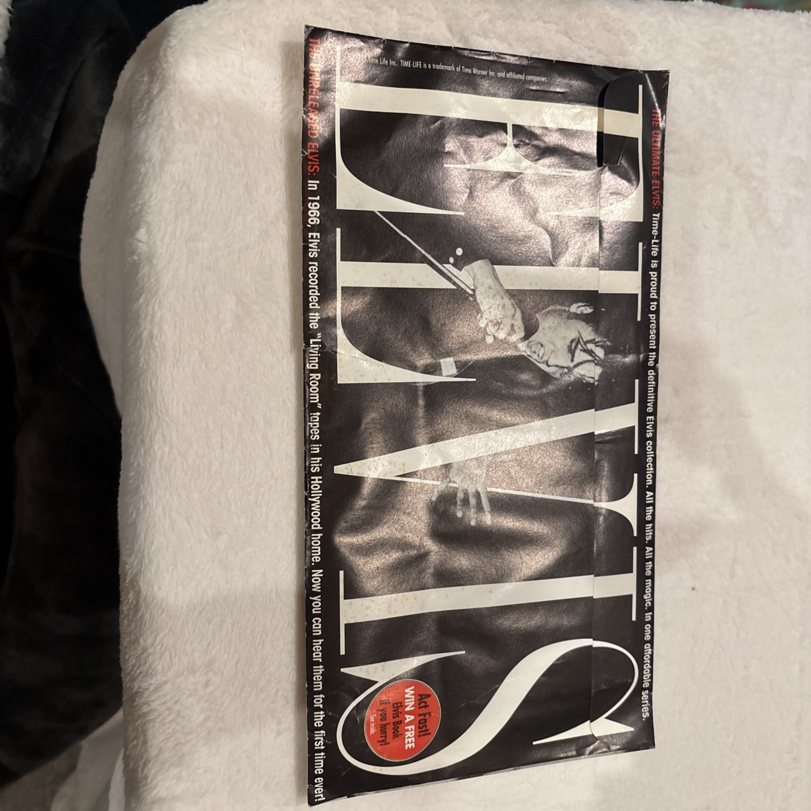 ELVIS POSTER 26" X 16 " YEAR 1999 TIME LIFE MUSIC POSTER w original mailer