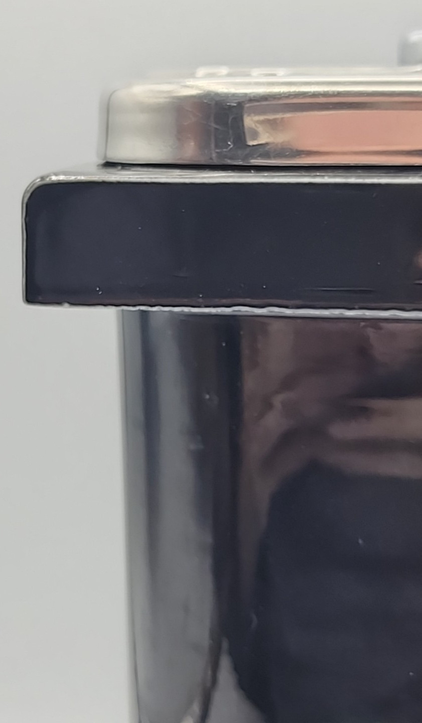 Hall Fountain Bar Liquor Dispenser Canister Pump Label "Brandy" Flaws READ BLUE