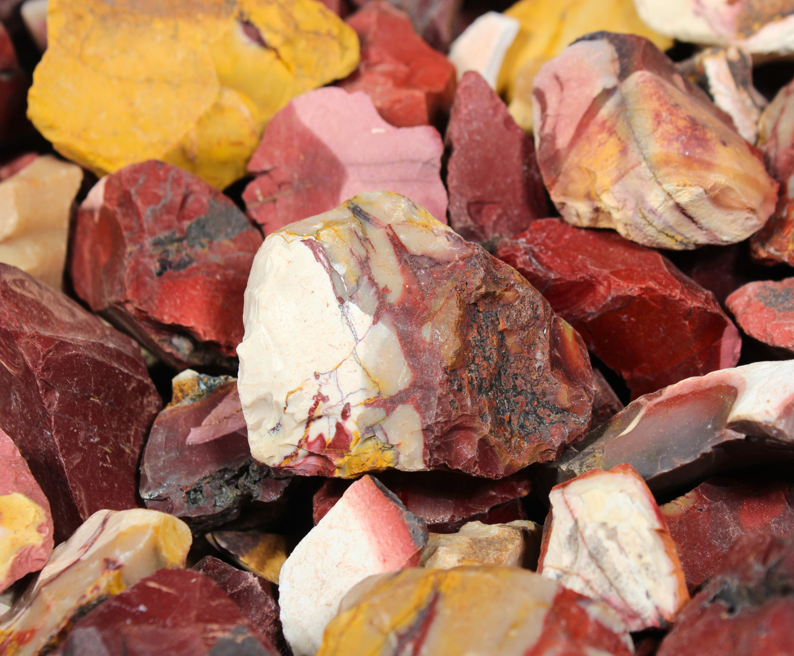 Mookaite Jasper - Rough Rocks for Tumbling - Bulk Wholesale options