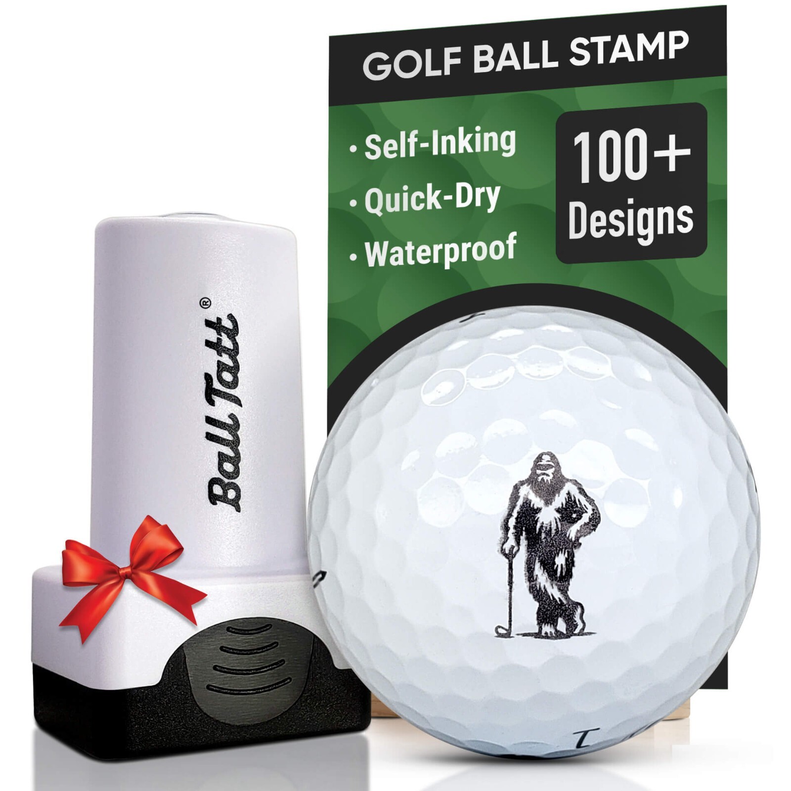 Ball Tatt - Golf Ball Stamp Marker Quick-Dry Self-Inking Ball Stamper (Sasquatch