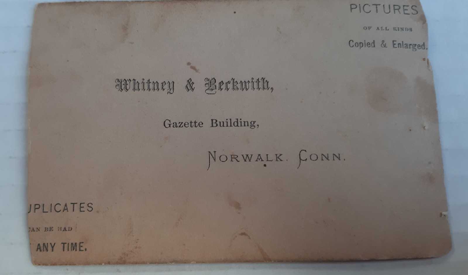 BEAUTIFUL PHOTO of AFRICAN AMERICAN BABY Norwalk Conn. Bussines Card size