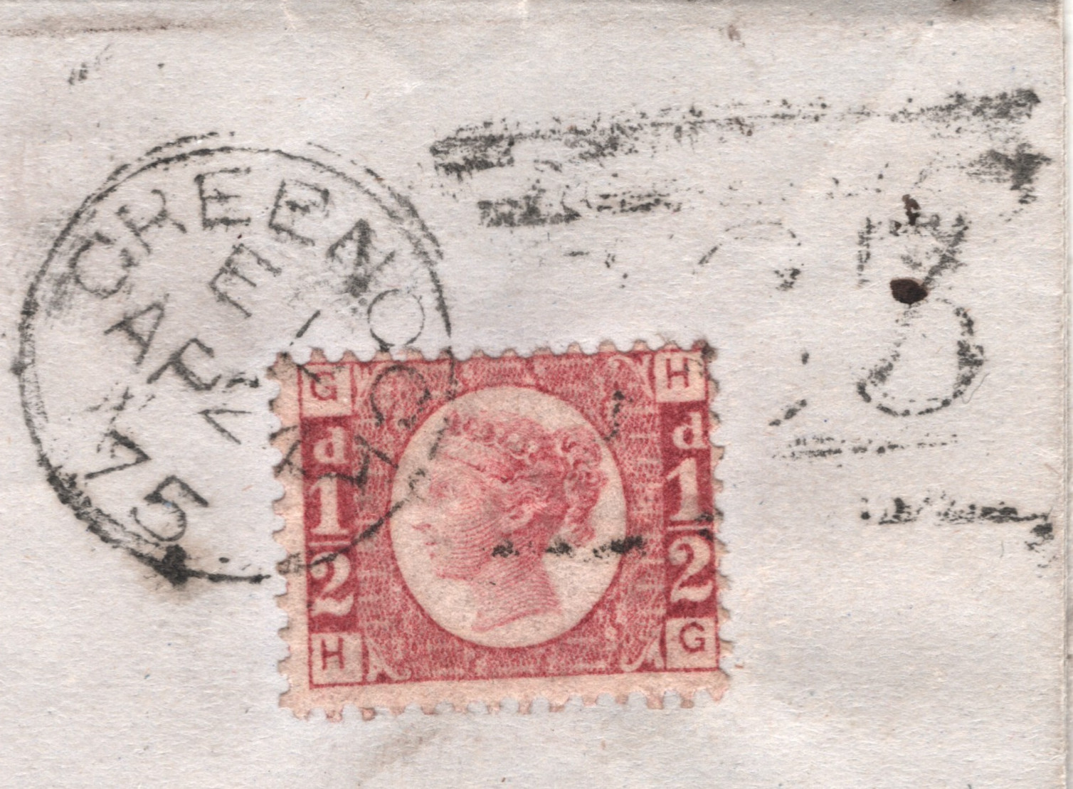 GB QV BANTAM ½d Plate 6 HALFPENNY *OHMS* Cover Greenock 1875 Rothesay XB49